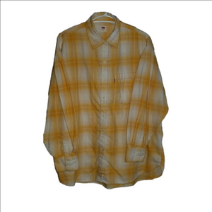 Levi's Long Sleeve Multicolour Plaid  Flannel Button Up Label Reads Size Medium